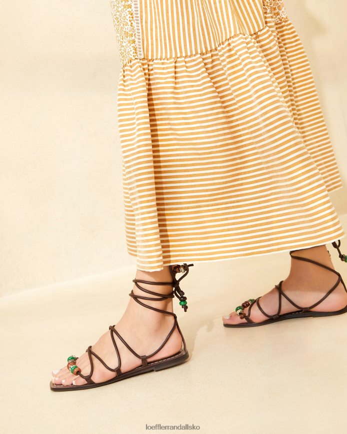 Kvinder Loeffler Randall Colleen knude sandal med snøre chokolade sko P64XZ4134