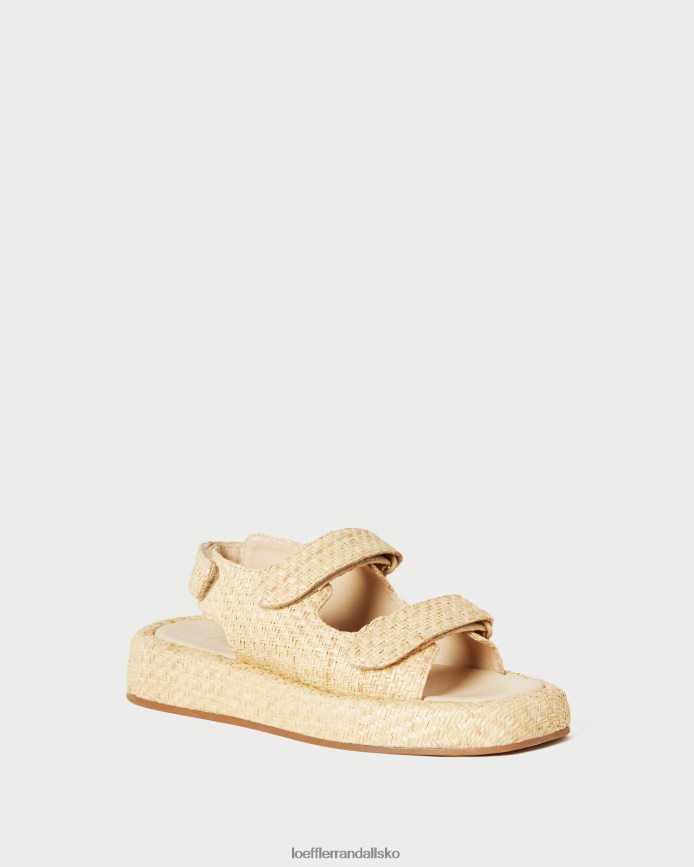 Kvinder Loeffler Randall blaise raffia platformssandal naturlig sko P64XZ4101