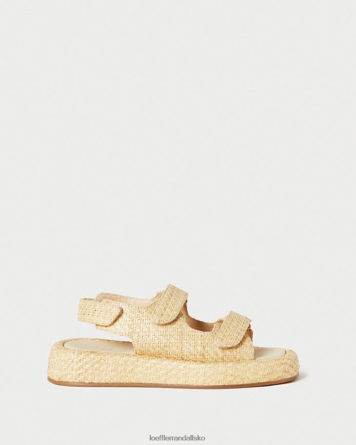 Kvinder Loeffler Randall blaise raffia platformssandal naturlig sko P64XZ4101