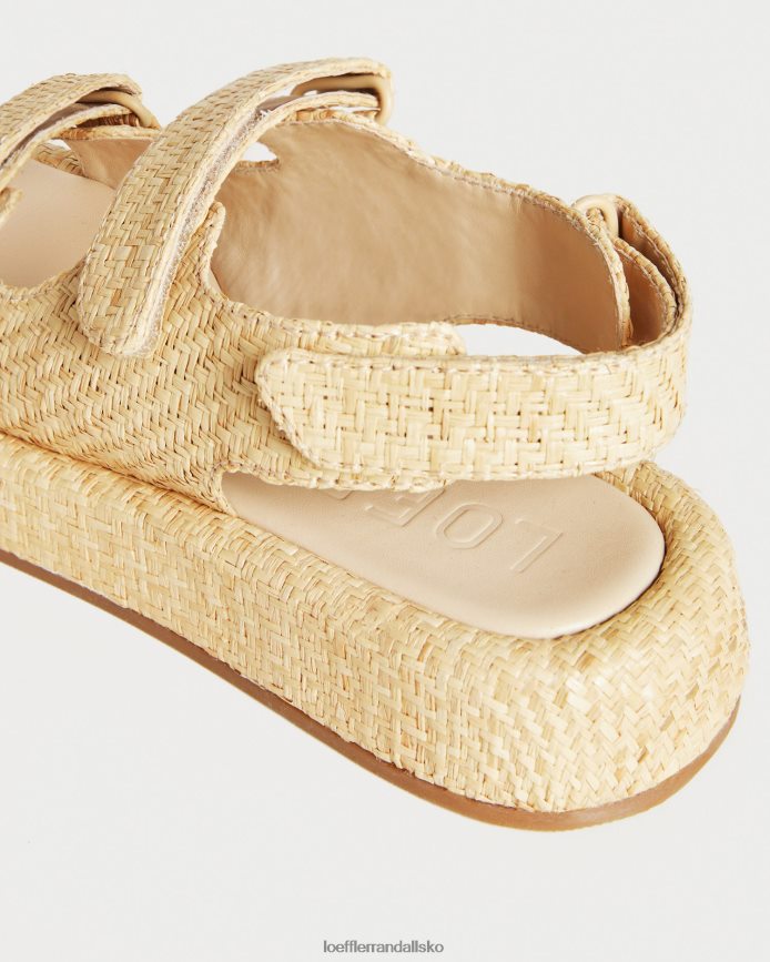 Kvinder Loeffler Randall blaise raffia platformssandal naturlig sko P64XZ4101