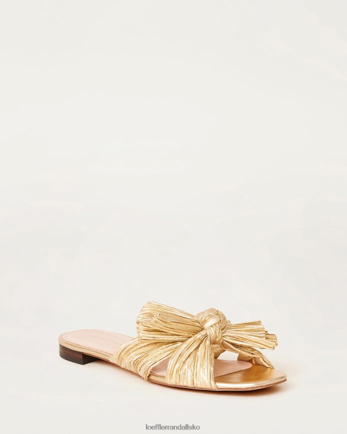Kvinder Loeffler Randall daphne plisseret sløjfe guld sko P64XZ4102