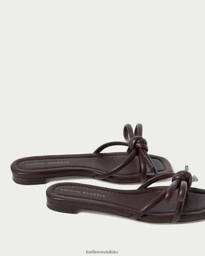 Kvinder Loeffler Randall hadley sløjfe sandal chokolade sko P64XZ4130