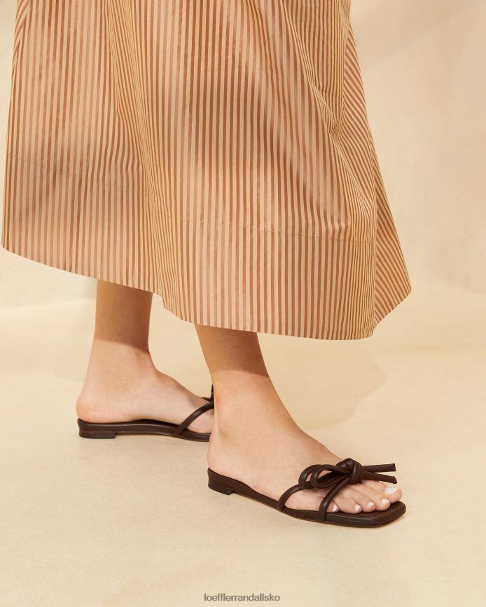 Kvinder Loeffler Randall hadley sløjfe sandal chokolade sko P64XZ4130