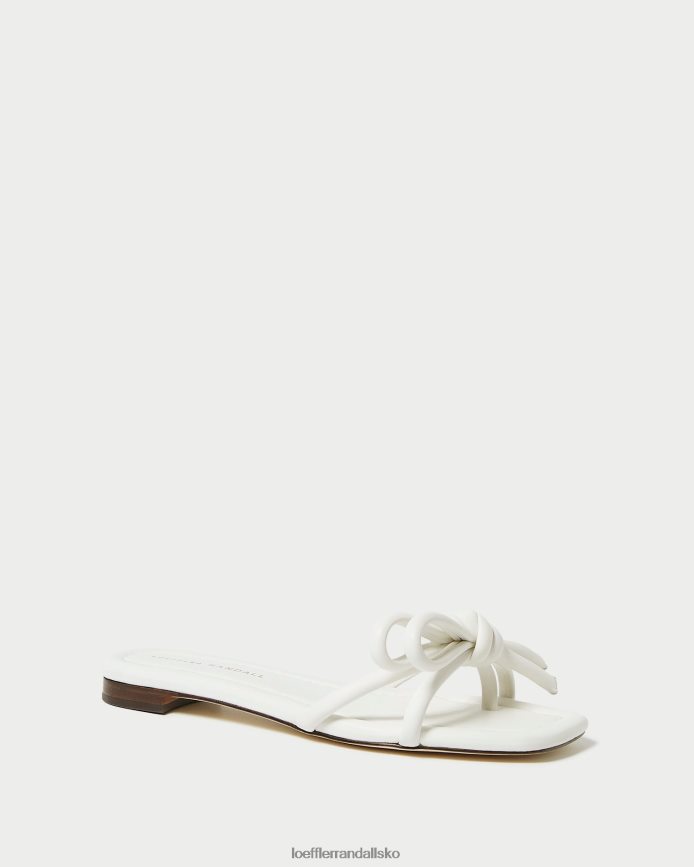 Kvinder Loeffler Randall hadley sløjfe sandal hvid sko P64XZ4123