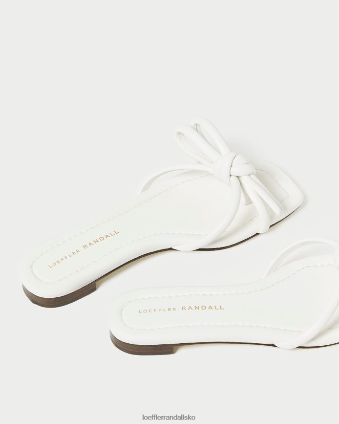 Kvinder Loeffler Randall hadley sløjfe sandal hvid sko P64XZ4123