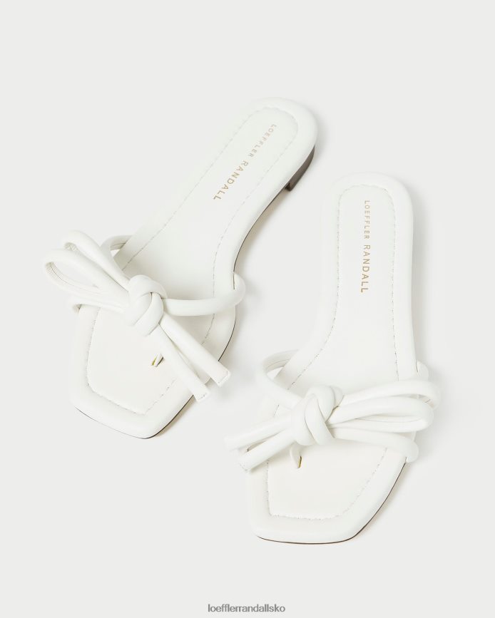 Kvinder Loeffler Randall hadley sløjfe sandal hvid sko P64XZ4123