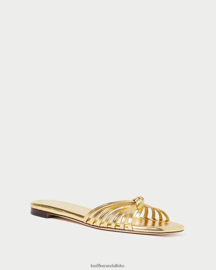 Kvinder Loeffler Randall izzie knude sandal guld sko P64XZ4127