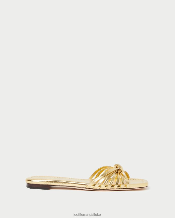 Kvinder Loeffler Randall izzie knude sandal guld sko P64XZ4127
