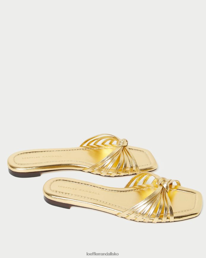 Kvinder Loeffler Randall izzie knude sandal guld sko P64XZ4127
