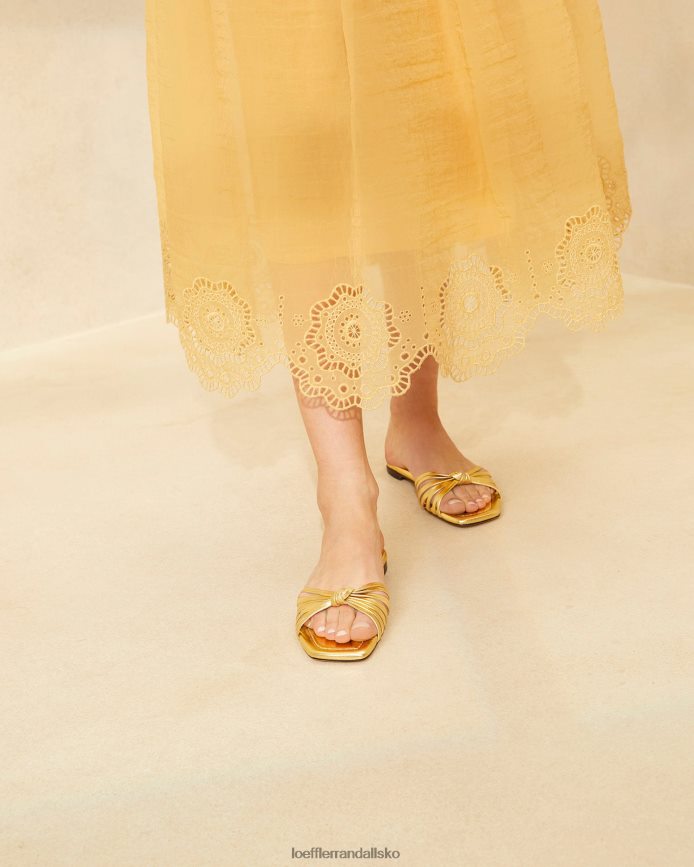 Kvinder Loeffler Randall izzie knude sandal guld sko P64XZ4127