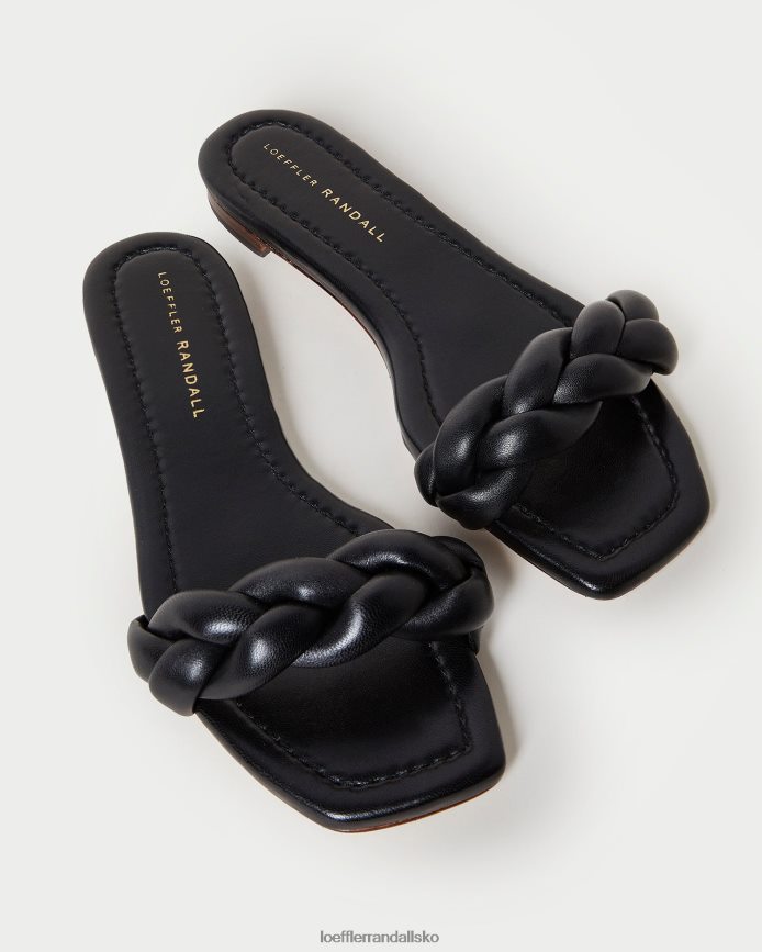 Kvinder Loeffler Randall jackson flettet sandal sort sko P64XZ4117