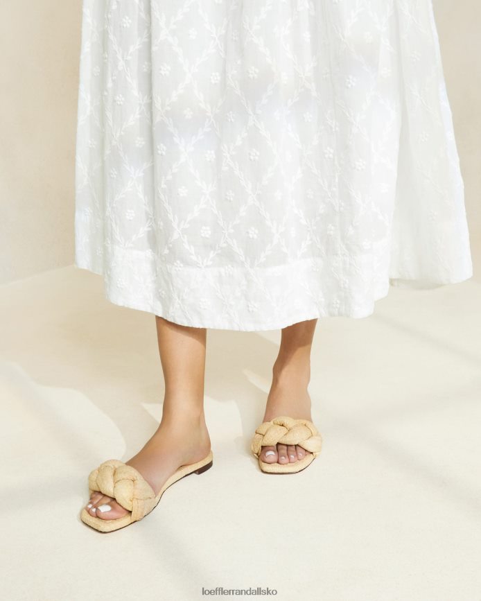 Kvinder Loeffler Randall joanna flettet sandal naturlig sko P64XZ4109
