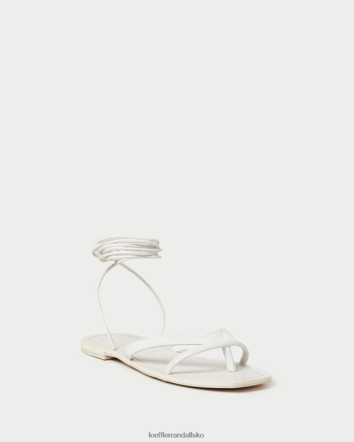 Kvinder Loeffler Randall lilla hvid sandal med stropper ørken hvid sko P64XZ4118