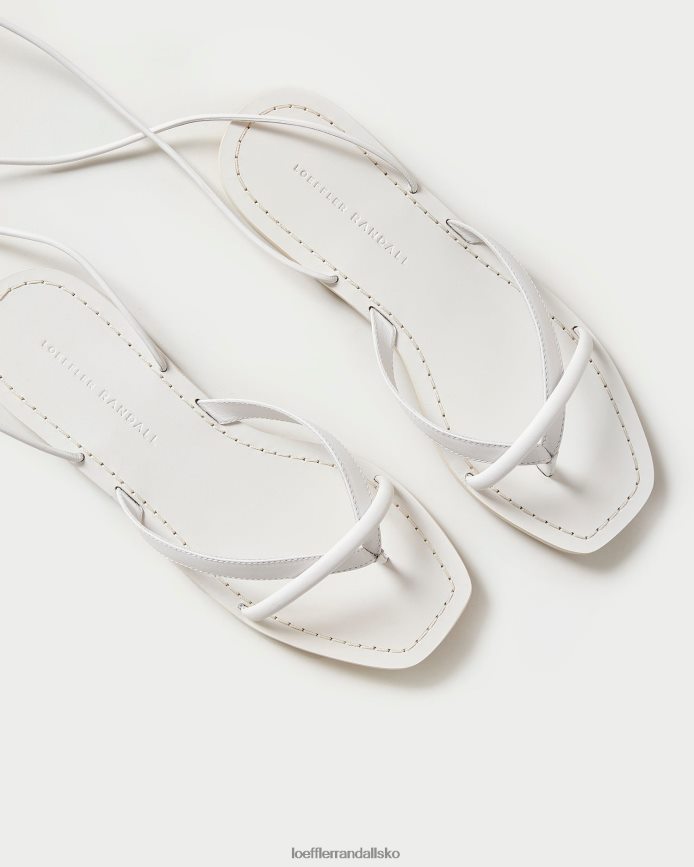 Kvinder Loeffler Randall lilla hvid sandal med stropper ørken hvid sko P64XZ4118