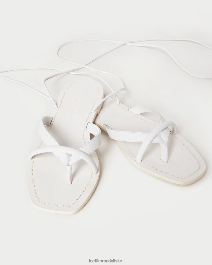 Kvinder Loeffler Randall lilla hvid sandal med stropper ørken hvid sko P64XZ4118