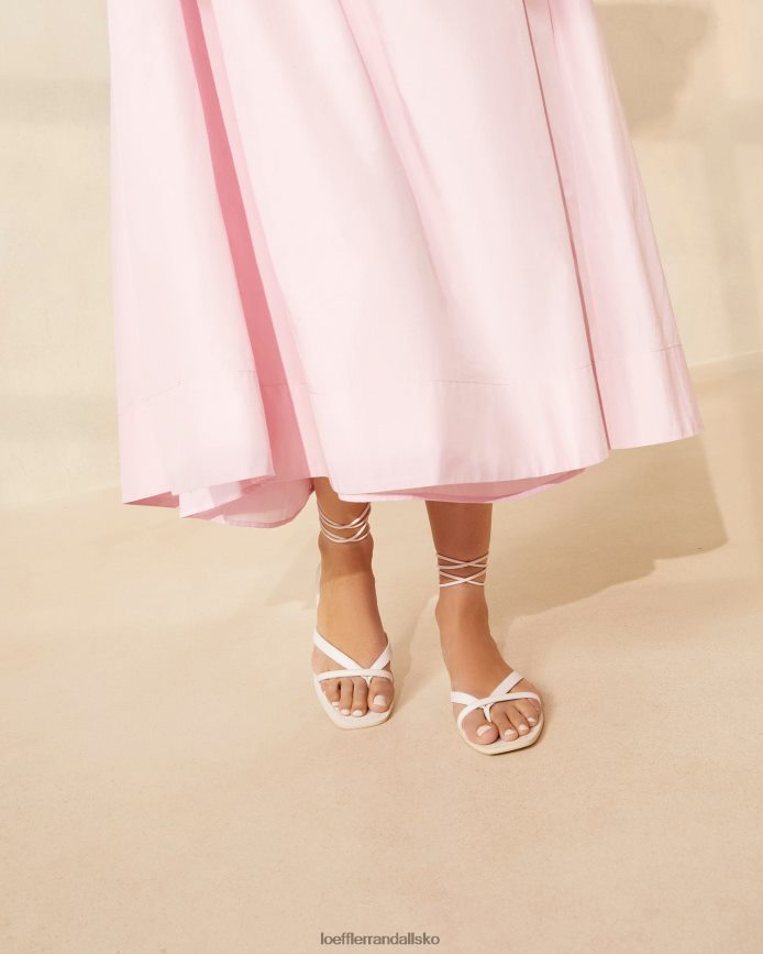 Kvinder Loeffler Randall lilla hvid sandal med stropper ørken hvid sko P64XZ4118