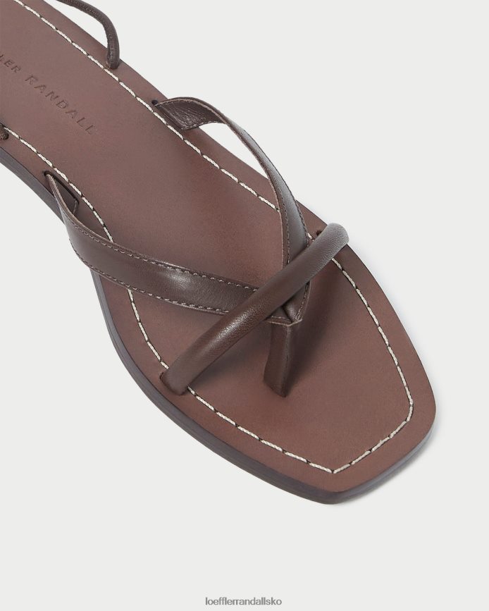 Kvinder Loeffler Randall lilla thong wrap sandal espresso sko P64XZ4132
