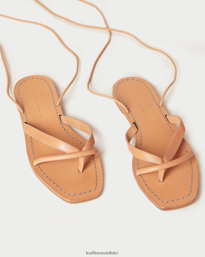 Kvinder Loeffler Randall lilla thong wrap sandal honning sko P64XZ4106