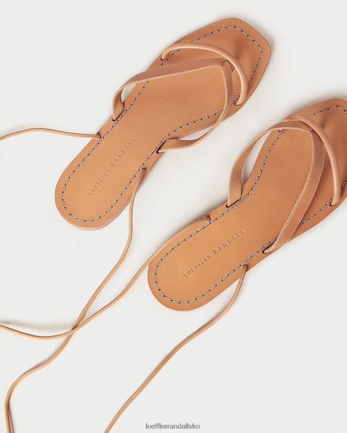 Kvinder Loeffler Randall lilla thong wrap sandal honning sko P64XZ4106