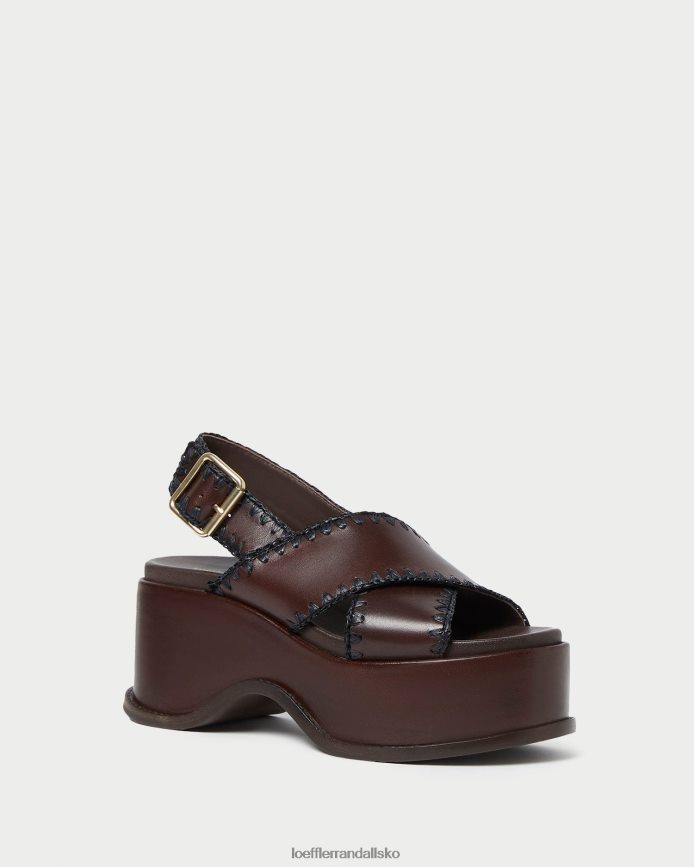 Kvinder Loeffler Randall mae platform sandal espresso/sort sko P64XZ4129