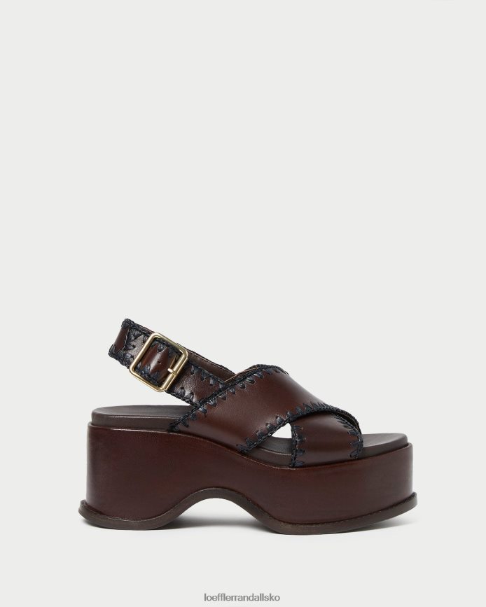 Kvinder Loeffler Randall mae platform sandal espresso/sort sko P64XZ4129