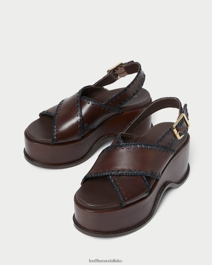 Kvinder Loeffler Randall mae platform sandal espresso/sort sko P64XZ4129
