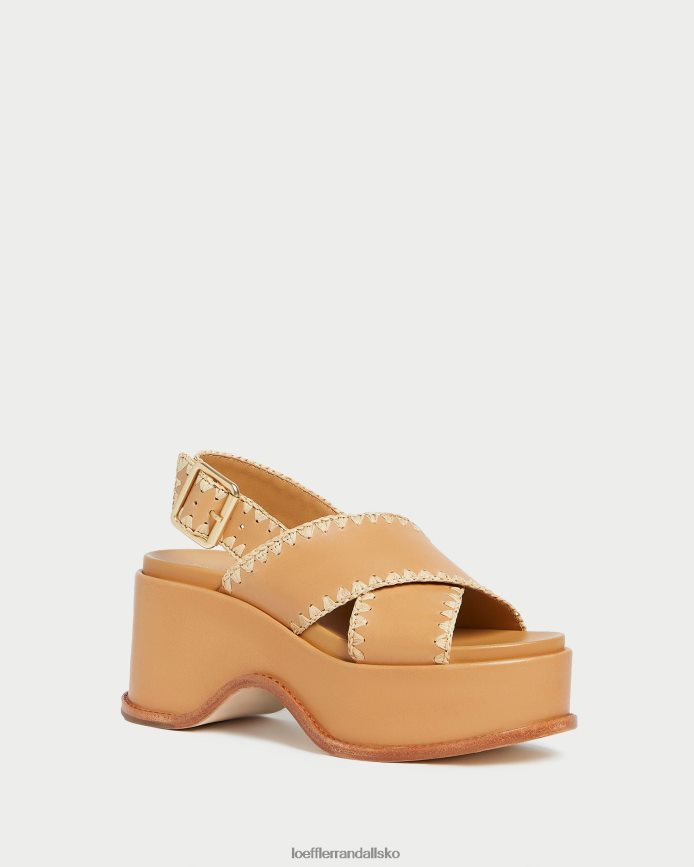 Kvinder Loeffler Randall mae platform sandal honning/naturlig sko P64XZ4128