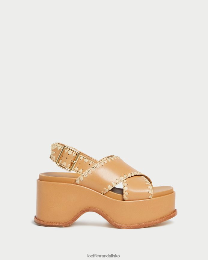 Kvinder Loeffler Randall mae platform sandal honning/naturlig sko P64XZ4128