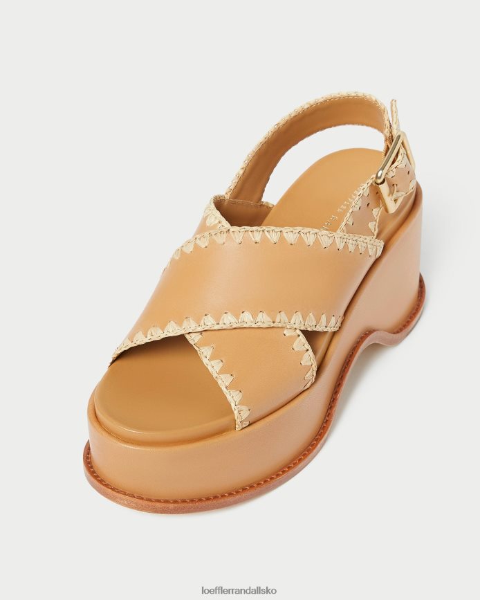 Kvinder Loeffler Randall mae platform sandal honning/naturlig sko P64XZ4128