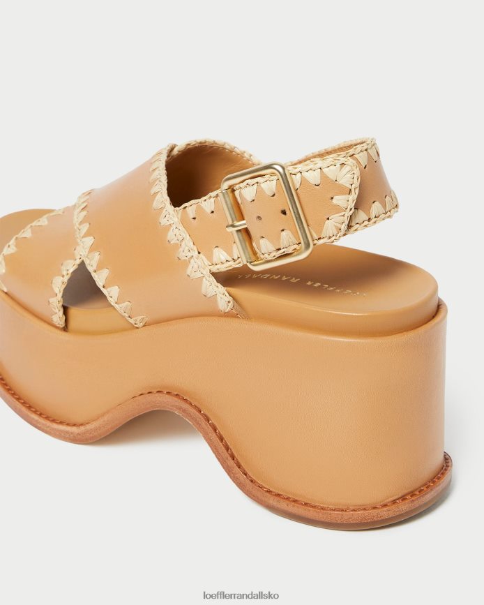 Kvinder Loeffler Randall mae platform sandal honning/naturlig sko P64XZ4128