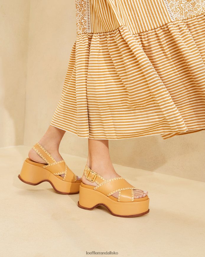 Kvinder Loeffler Randall mae platform sandal honning/naturlig sko P64XZ4128