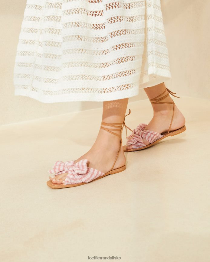 Kvinder Loeffler Randall pæonbue-rutschebane blød pink gingham sko P64XZ4131