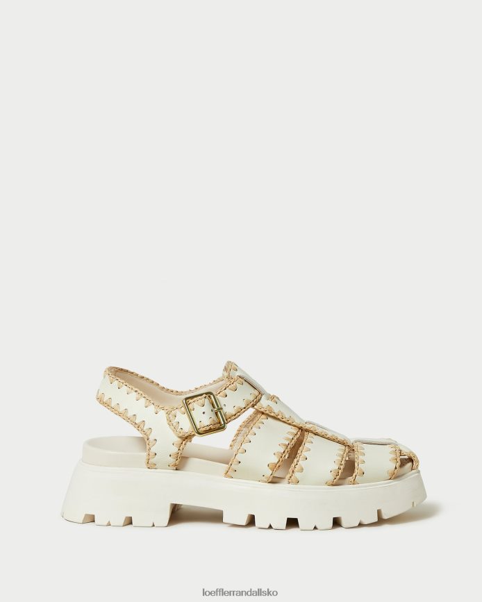 Kvinder Loeffler Randall sandal med talia bur creme/naturlig sko P64XZ4112
