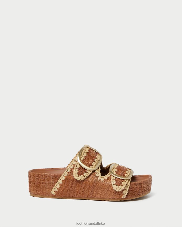 Kvinder Loeffler Randall theo brun fodsengssandal cuona/naturlig sko P64XZ4121