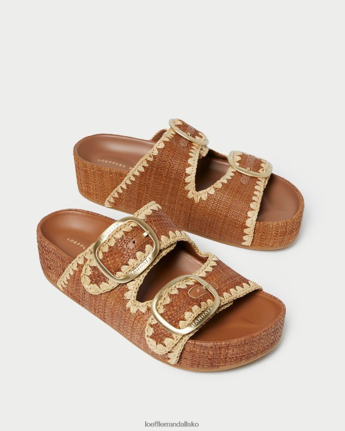 Kvinder Loeffler Randall theo brun fodsengssandal cuona/naturlig sko P64XZ4121