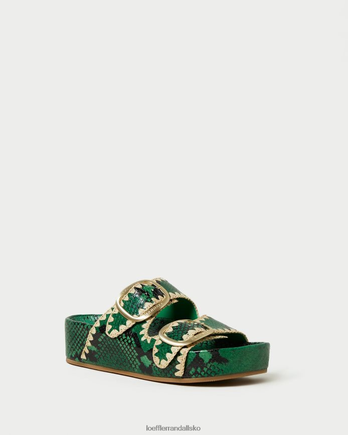 Kvinder Loeffler Randall theo fodsengssandal grøn/naturlig sko P64XZ4120