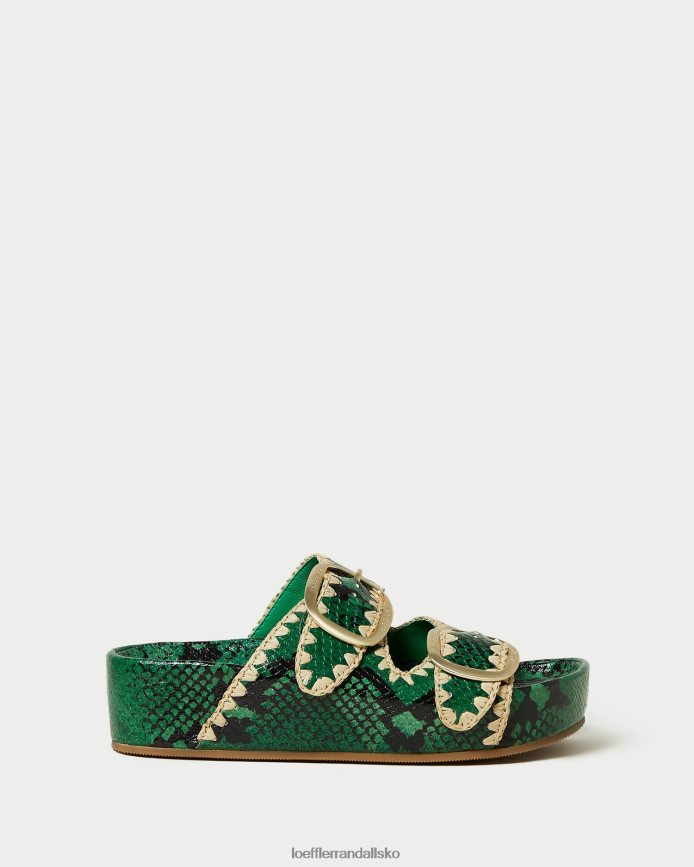 Kvinder Loeffler Randall theo fodsengssandal grøn/naturlig sko P64XZ4120