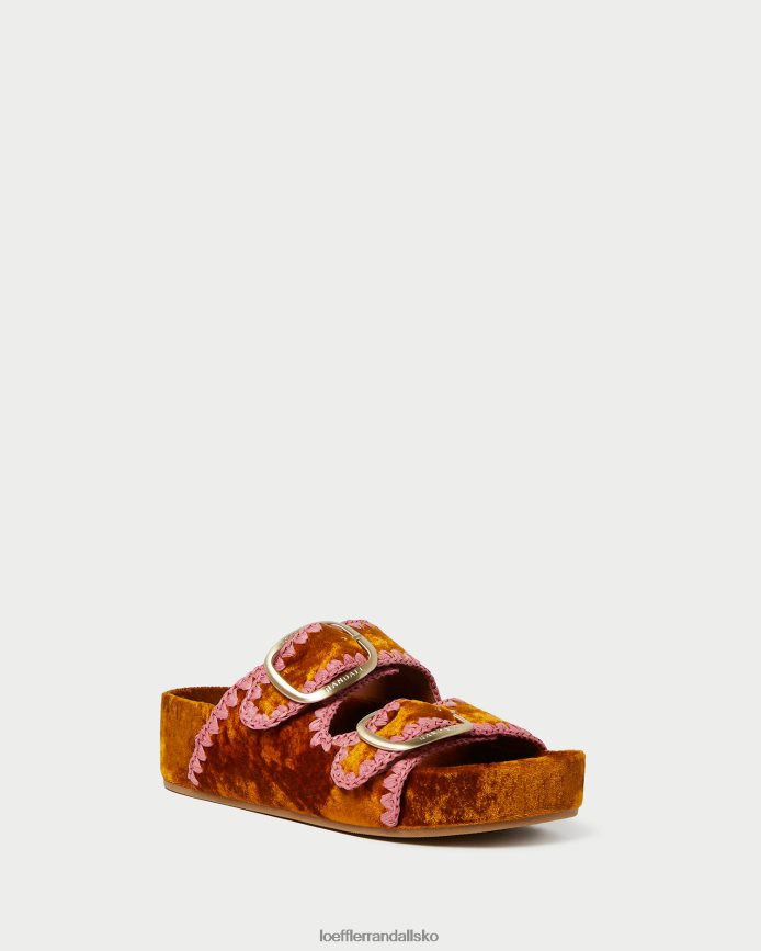 Kvinder Loeffler Randall theo fodsengssandal okker/blush sko P64XZ4126
