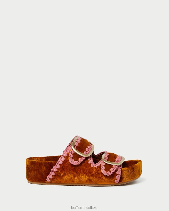 Kvinder Loeffler Randall theo fodsengssandal okker/blush sko P64XZ4126