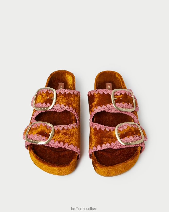 Kvinder Loeffler Randall theo fodsengssandal okker/blush sko P64XZ4126