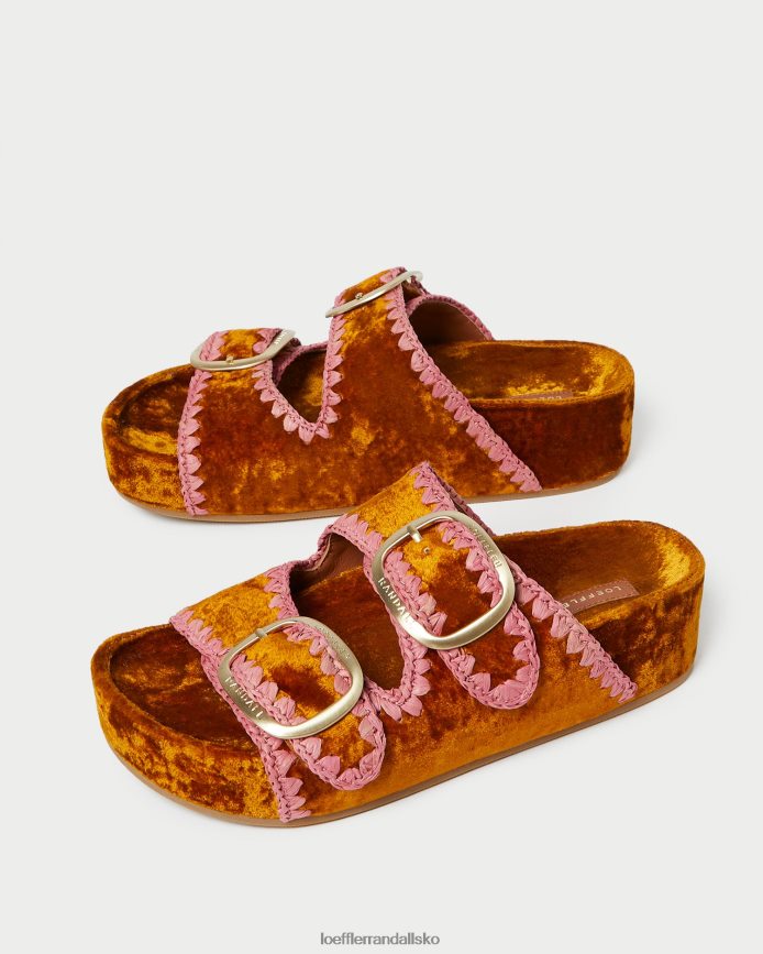 Kvinder Loeffler Randall theo fodsengssandal okker/blush sko P64XZ4126