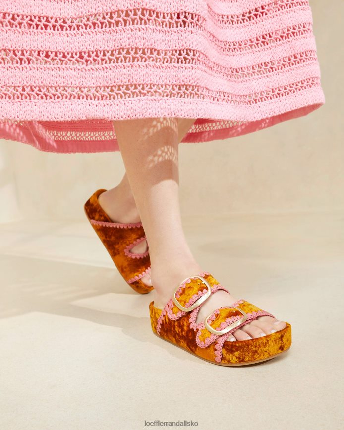 Kvinder Loeffler Randall theo fodsengssandal okker/blush sko P64XZ4126