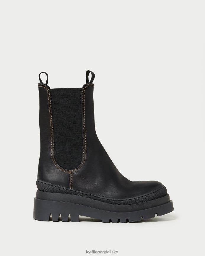 Kvinder Loeffler Randall carlota chunky lug boot sort sko P64XZ4291