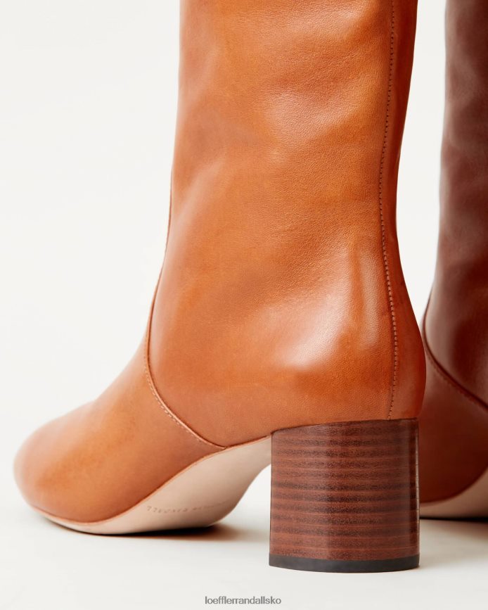 Kvinder Loeffler Randall gia høj støvle cognac sko P64XZ4271