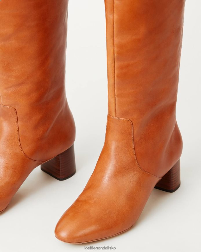 Kvinder Loeffler Randall gia høj støvle cognac sko P64XZ4271
