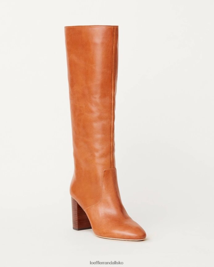 Kvinder Loeffler Randall gylden høj støvle cognac sko P64XZ4268