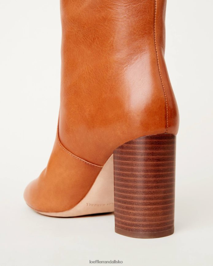 Kvinder Loeffler Randall gylden høj støvle cognac sko P64XZ4268