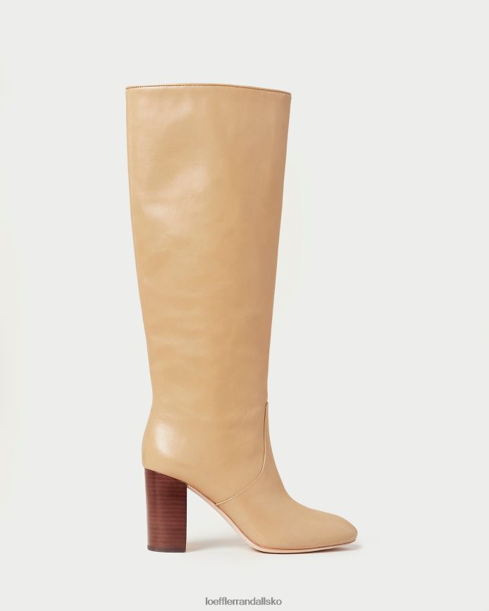 Kvinder Loeffler Randall gylden høj støvle kaki sko P64XZ4288