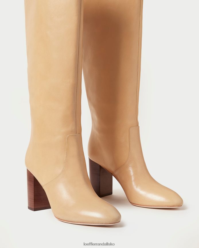 Kvinder Loeffler Randall gylden høj støvle kaki sko P64XZ4288