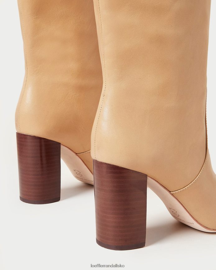 Kvinder Loeffler Randall gylden høj støvle kaki sko P64XZ4288